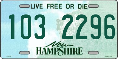 NH license plate 1032296