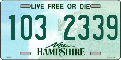 NH license plate 1032339