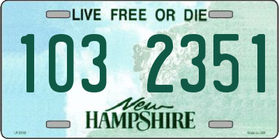 NH license plate 1032351