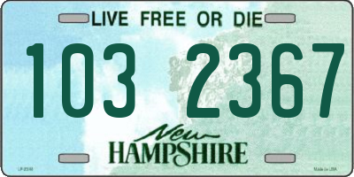 NH license plate 1032367