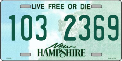 NH license plate 1032369