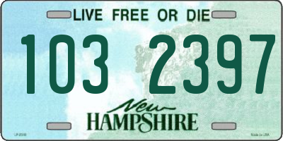 NH license plate 1032397