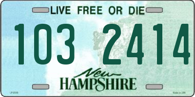 NH license plate 1032414