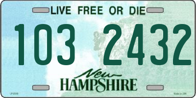 NH license plate 1032432
