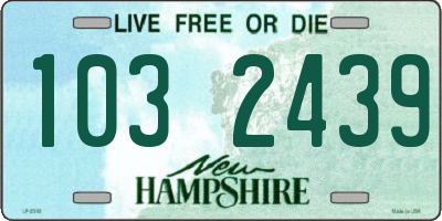 NH license plate 1032439