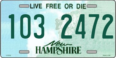 NH license plate 1032472