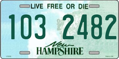 NH license plate 1032482