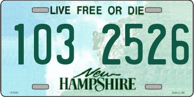 NH license plate 1032526