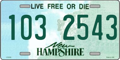 NH license plate 1032543