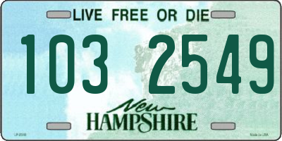 NH license plate 1032549