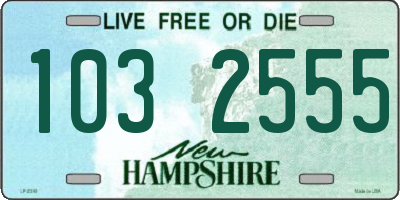 NH license plate 1032555