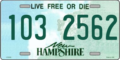 NH license plate 1032562