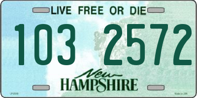 NH license plate 1032572