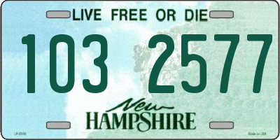NH license plate 1032577