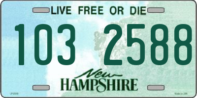 NH license plate 1032588