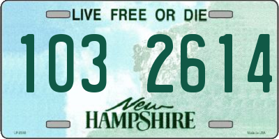 NH license plate 1032614