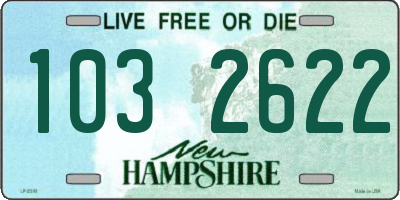 NH license plate 1032622
