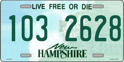NH license plate 1032628