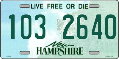 NH license plate 1032640