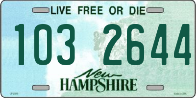 NH license plate 1032644