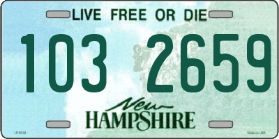 NH license plate 1032659