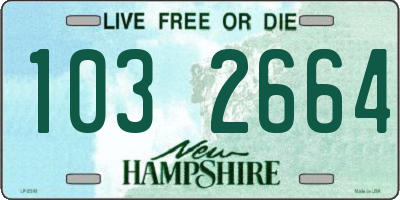 NH license plate 1032664