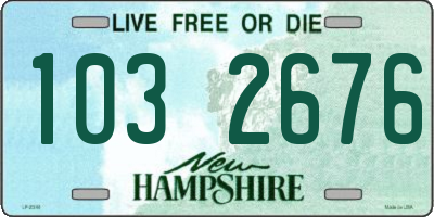 NH license plate 1032676