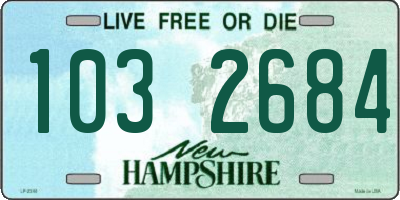 NH license plate 1032684