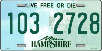 NH license plate 1032728