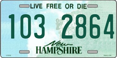 NH license plate 1032864
