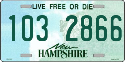 NH license plate 1032866