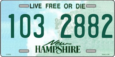 NH license plate 1032882