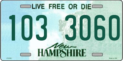 NH license plate 1033060