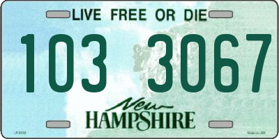 NH license plate 1033067