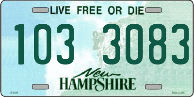NH license plate 1033083