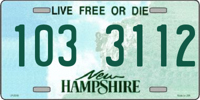 NH license plate 1033112