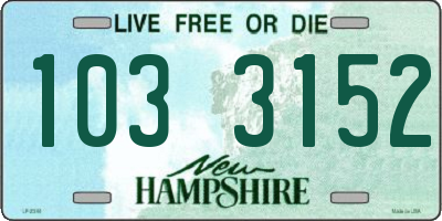 NH license plate 1033152