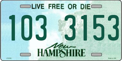 NH license plate 1033153