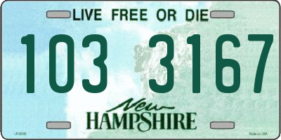 NH license plate 1033167