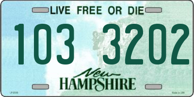 NH license plate 1033202