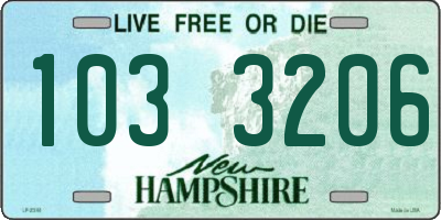 NH license plate 1033206