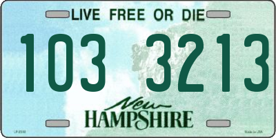 NH license plate 1033213