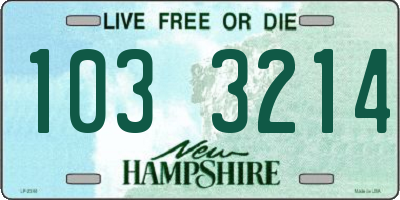 NH license plate 1033214