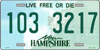 NH license plate 1033217