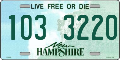 NH license plate 1033220