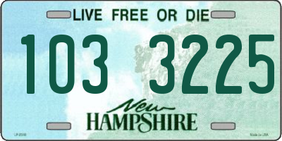 NH license plate 1033225