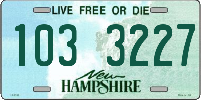 NH license plate 1033227