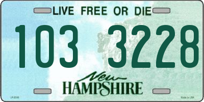 NH license plate 1033228