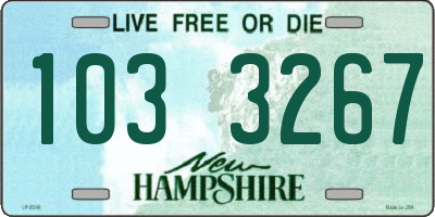 NH license plate 1033267