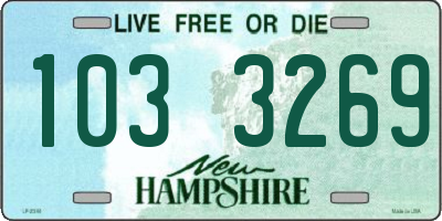 NH license plate 1033269